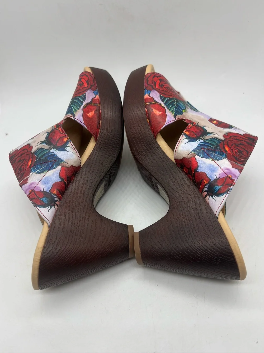 Womens Anuschka Anaya Platform Sandal Block Heel Painted Floral Women’s 8 EU 39 - Picture 5 of 10